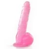 Outlet 👏 Bondara Crystal Clear Pink Suction Cup Ballsy Dildo ? 8 Inch 🎁 -Adult Toys Shop unnamed file 288