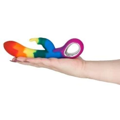 Outlet 😍 Bondara Pride Rainbow Silicone 10 Function Luxury Rabbit Vibrator 🌟 -Adult Toys Shop unnamed file 488