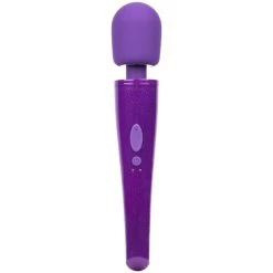 Deals 👏 Bondara Purple Glitter 10 Function Rechargeable Wand Vibrator ⌛