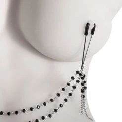 Flash Sale 👍 Bondara&Sex Onyx Beaded Chain Sliding Nipple Clips 😉 -Adult Toys Shop unnamed file 959